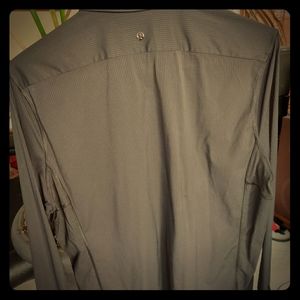 Lululemon Mens M brown striped dress shirt